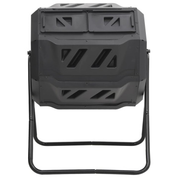 Recipient de compost de grădină, negru, 73x64x95 cm, 160 L - Img 2