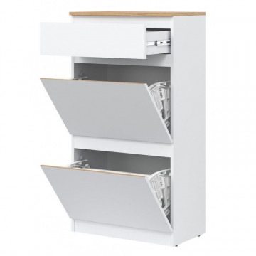 REMI Dulap pantofi 1S2P WHITE/OAK EVOKE - Img 4