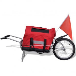 Remorcă cargo de bicicletă cu o roată și geantă de depozitare - Img 7