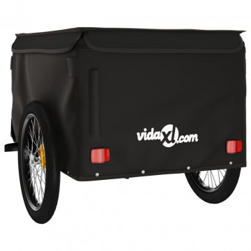 Remorcă de marfă pentru biciclete, negru, 45 kg, fier - Img 7