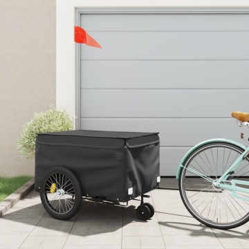 Remorcă pentru biciclete, negru, 45 kg, fier - Img 1