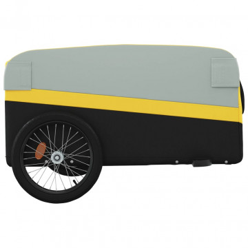Remorcă pentru biciclete, negru și galben, 45 kg, fier - Img 6