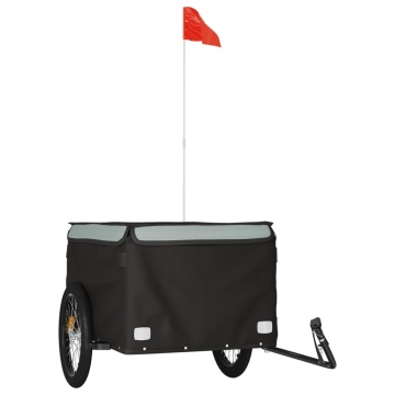Remorcă pentru biciclete, negru și gri, 45 kg, fier - Img 2
