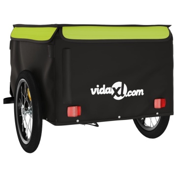 Remorcă pentru biciclete, negru și verde, 45 kg, fier - Img 6