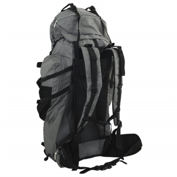 Rucsac de drumeție, gri, 60 L, țesătură oxford - Img 3
