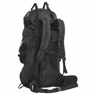 Rucsac de drumeție, negru, 80 L, țesătură oxford - Img 3