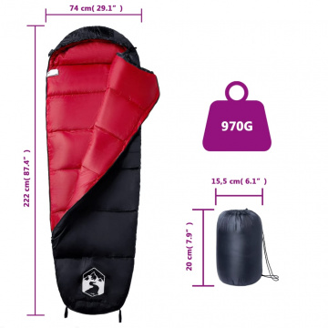 Sac de dormit tip mumie pentru adulți de camping, 3 anotimpuri - Img 5