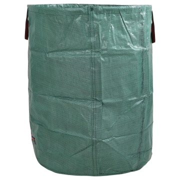 Sacii de gunoi pentru grădină cu mânere 4 bucăți, pliabili, forma rotundă, verde, 300 L - Img 4