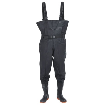 Salopetă cu pieptar, cizme și curea, negru, mărimea 39 - Img 2