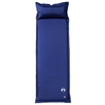 Saltea de camping auto-gonflabilă cu pernă 1 persoană bleumarin - Img 2