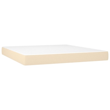 Saltea de pat cu arcuri, crem, 160x200x20 cm, textil - Img 2