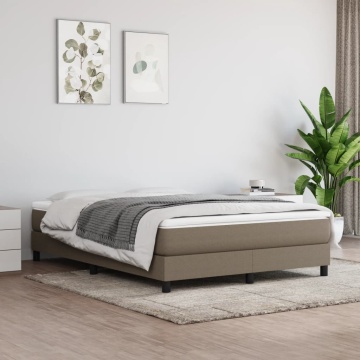 Saltea de pat cu arcuri, gri taupe, 140x200x20 cm, textil - Img 1
