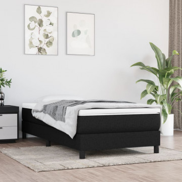 Saltea de pat cu arcuri, negru, 90x200x20 cm, textil - Img 1