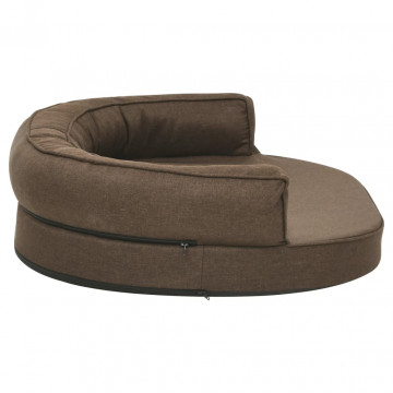 Saltea ergonomică pat de câini, maro, 75x53 cm aspect in/fleece - Img 4