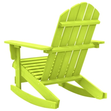 Scaun balansoar de grădină Adirondack, verde, lemn masiv brad - Img 4