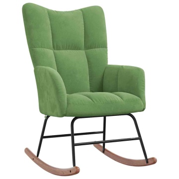 Scaun balansoar, verde deschis, catifea - Img 2