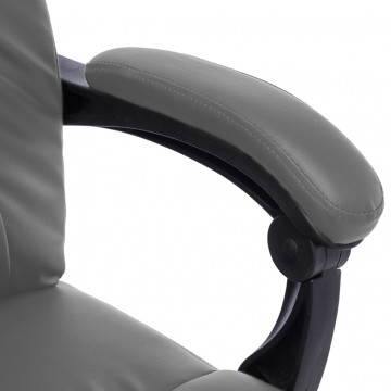 Scaun de birou cu masaj, antracit, piele ecologică - Img 6