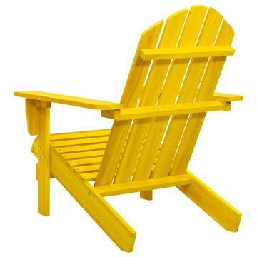 Scaun de grădină Adirondack, galben, lemn masiv de brad - Img 4