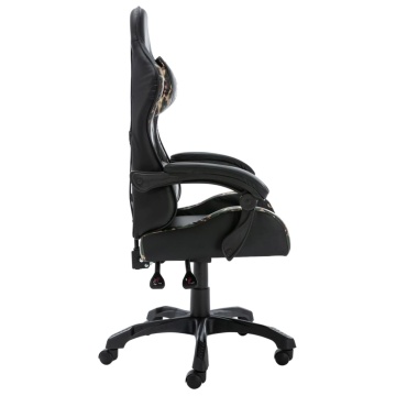 Scaun de jocuri, negru și camuflaj, piele ecologică - Img 4