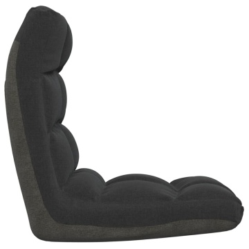 Scaun de podea pliabil, negru, material textil - Img 4