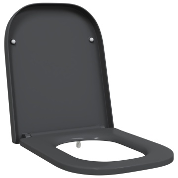 Scaun de toaletă cu eliberare rapidă cu închidere moale Duroplast Antracit - Img 2