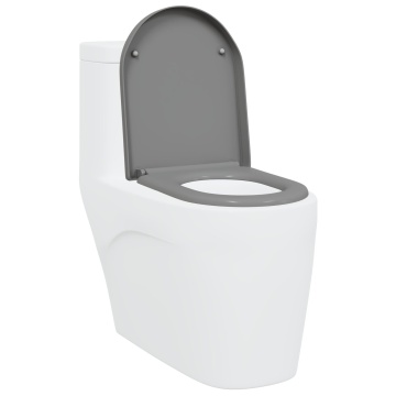 Scaun de toaletă cu eliberare rapidă cu închidere ușoară Duroplast Gri - Img 3