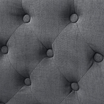 Scaune de bucătărie, 2 buc., gri închis, material textil - Img 6