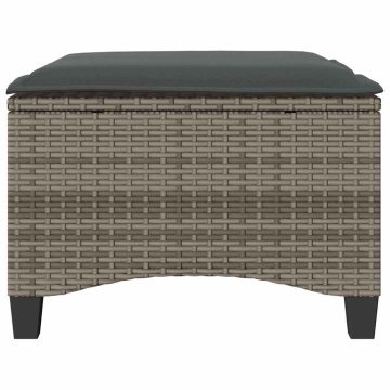 Scaune de grădină cu perne 2 buc Gri 55x55x36 cm Poly Ratan - Img 4