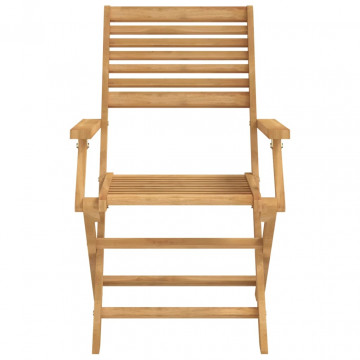 Scaune grădină pliante 4 buc 54,5x61,5x86,5cm lemn masiv acacia - Img 8