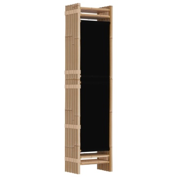Separator de cameră pliabil cu 6 panouri 240 cm bambus și pânză - Img 5