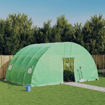 Seră cu cadru din oțel, verde, 24 m², 6x4x2,85 m - Img 1