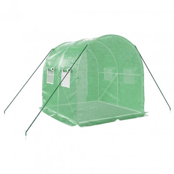 Seră cu cadru din oțel, verde, 4 m², 2x2x2 m - Img 5