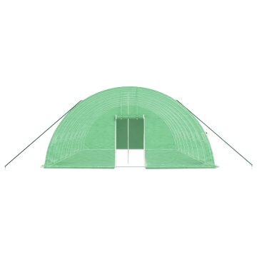 Seră cu cadru din oțel, verde, 48 m², 8x6x2,85 m - Img 4