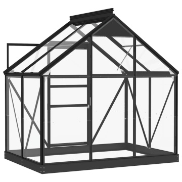 Seră din sticlă, antracit, 155x103x191 cm, aluminiu - Img 3