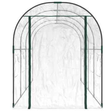 Seră transparentă 160x400x190 cm PVC/oțel vopsit electrostatic - Img 3