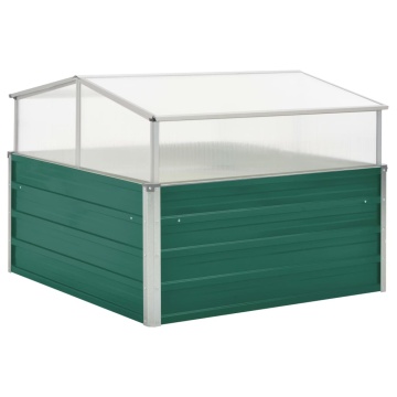 Seră, verde, 100 x 100 x 77 cm, oțel galvanizat - Img 1