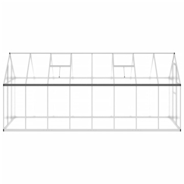 Sere cu cadru de bază, argintiu, 445x169x195 cm, aluminiu - Img 4