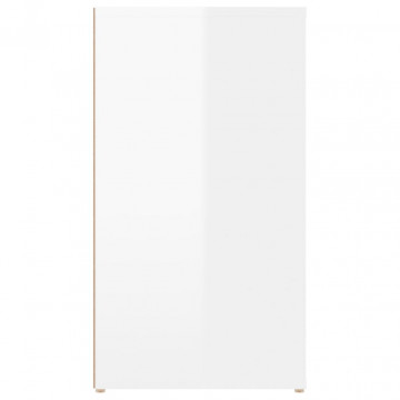 Servantă, alb extralucios, 100x33x59,5 cm, lemn compozit - Img 6