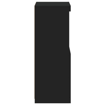 Servantă cu lumini LED, negru, 41x37x100 cm - Img 7