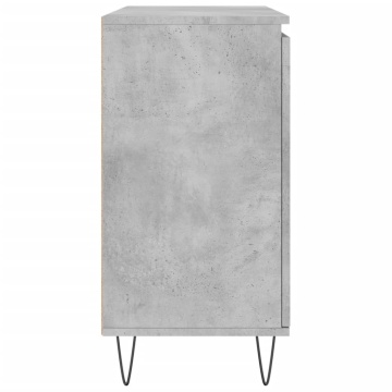 Servantă, gri beton, 104x35x70 cm, lemn prelucrat - Img 6