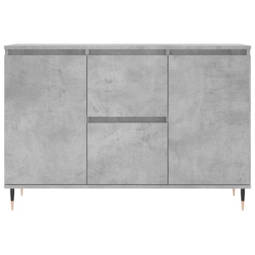 Servantă, gri beton, 104x35x70 cm, lemn prelucrat - Img 8
