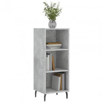 Servantă, gri beton, 34,5x32,5x90 cm, lemn prelucrat - Img 3