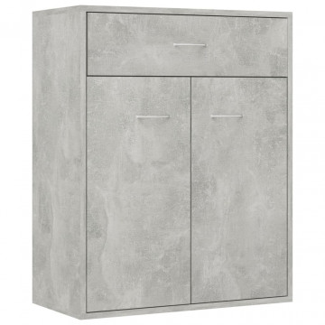 Servantă, gri beton, 60x30x75 cm, PAL - Img 2