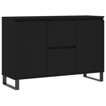 Servantă, negru, 104x35x70 cm, lemn prelucrat - Img 2