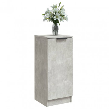 Servante, 2 buc., gri beton, 30x30x70 cm, lemn compozit - Img 4