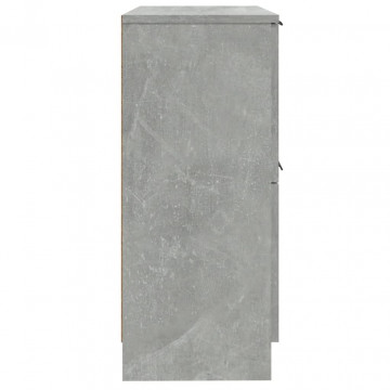 Servante, 2 buc., gri beton, 30x30x70 cm, lemn compozit - Img 6