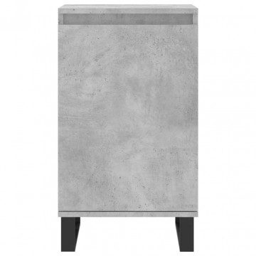 Servante, 2 buc., gri beton, 40x35x70 cm, lemn prelucrat - Img 5