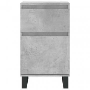 Servante, 2 buc., gri beton, 40x35x70 cm, lemn prelucrat - Img 5