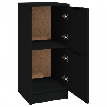 Servante, 2 buc., negru, 30x30x70 cm, lemn prelucrat - Img 8