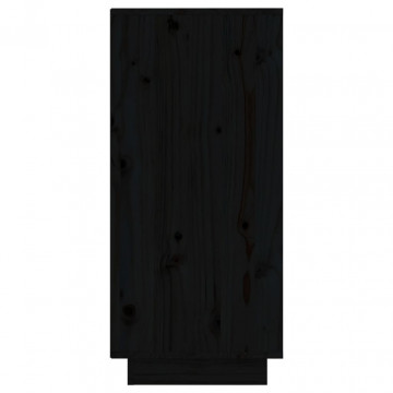 Servante, 2 buc., negru, 31,5x34x75 cm, lemn masiv de pin - Img 5